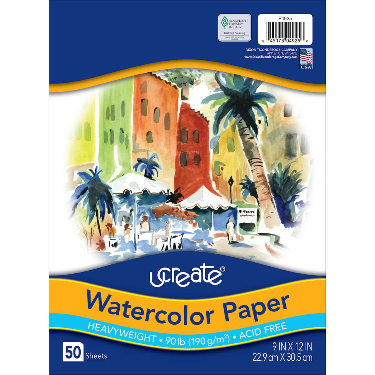 Pacon® Ucreate® Watercolor Paper Pad, 9 x 12